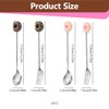 MIRKUZI Coffee Spoon & Mocha Spoon 4 Piece Spoon Set,