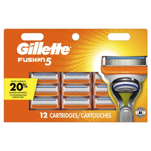 Gillette Fusion5 Men's Razor Blade Refills, 12 Refills