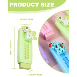 TPZORJX Pack of 5 Cartoon Erasers, Retractable Erasers, Novelty Erasers, Children's Erasers, Small Pencil Erasers, Cartoon Erasers for Classroom, Homework Rewards