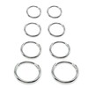 4 Pair Set Sterling Silver 10mm, 12mm, 14mm & 16mm