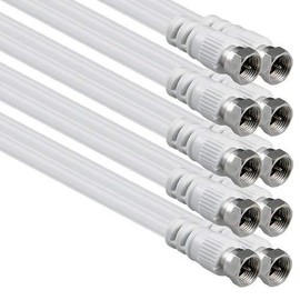 1aTTack.de Aerial Cable with Coaxial F-Connector Type Male to Female with One, Two, Three, or Fourfold Shielding 75 dB 85 dB 100 dB 110 dB 120 dB 125 dB
