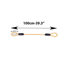 Security Cable Lock - ShiningUU 1Pcs 2.5mm x 1m Orange PVC Coated Steel Wire Rope Security Cable with Cut-Resistant Braided Design, High Security Bicycle Lock Cable for Outdoor Travel/Gate/Bike