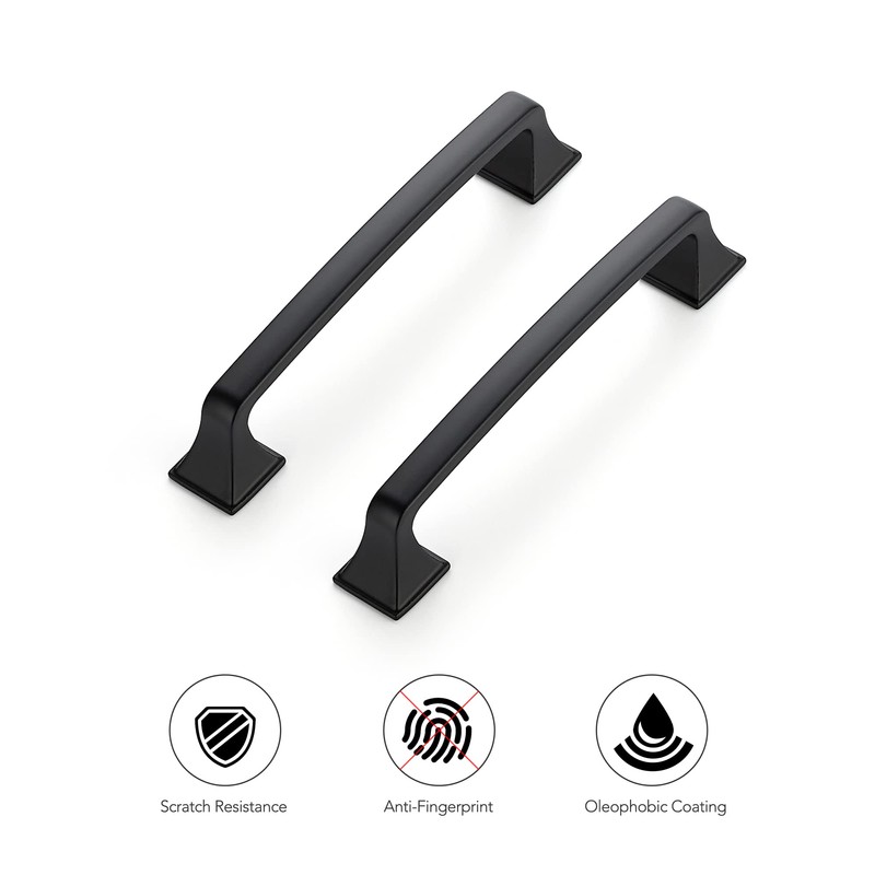 Ravinte 5 Pack Solid 5" Square Foot Arch Pulls Kitchen