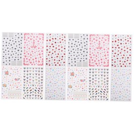 Healeved 12pcs Floral Nail Stickers Kit DIY Nail Strips Flower Patterns Decals for Girls Elegant Art Non-Toxic Material