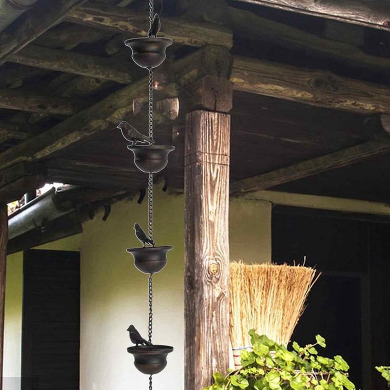 Elqater 1 Piece for Gutters Mobile Birds on Cups Rain