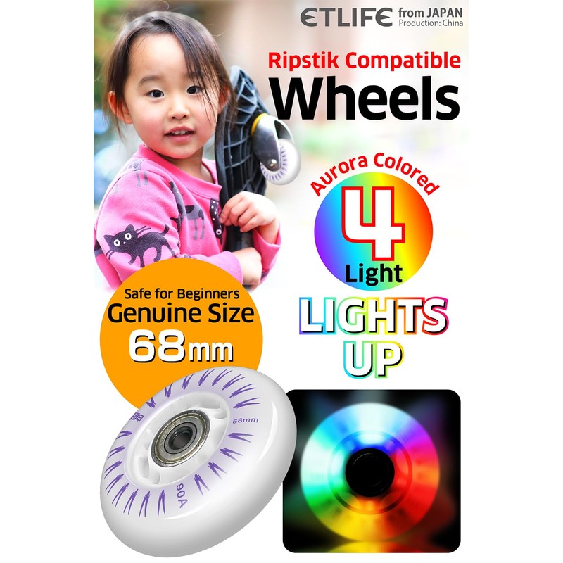 ETLIFE Ripstik - Ruedas de repuesto de 68 mm [4