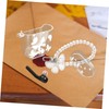 KONTONTY Earbuds Case Butterfly Beaded Chain Protective Shell for Stylish