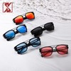 SHEEN KELLY Polarized Square Retro Sunglasses for Men Women Fashion