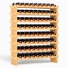 VASMIA Bamboo Stackable Wine Rack,72 Bottles Wine Rack Freestanding Floor,No