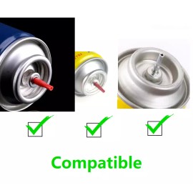 Dual Gas Refill Adapters for ST Dupont lighter Line 1/2 Yellow/Red Cap