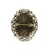 Vintage Style Bronze Steel Cameo Brooch, 4 cm, Acrylic