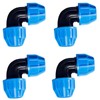 GESDYO 4 pieces 25 mm PE pipe screw connection angle