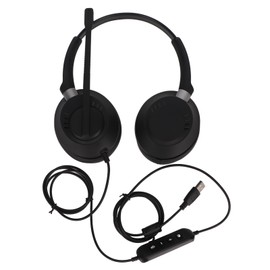X6D USB 2 Telephone Headset Noise Cancelling Speaker Volume Adjustment Binaural Business Headset for Call Center