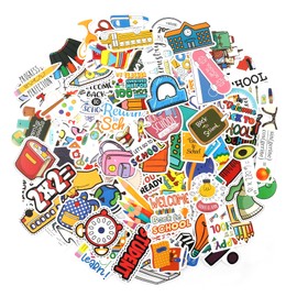 100PCS Back to School Stickers Bulk for Students Teachers Classroom Rewards Motivational School Subject Stickers First Day Fun Decals for Scrapbooking Laptops Water Bottles