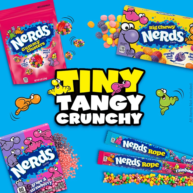 Nerds Gummy Clusters, Summer Candy, Rainbow, Resealable 8 Ounce Bag