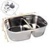 FORABEST 1.5L Upgraded Stainless Steel 2 Compartment Replacement Tray, for