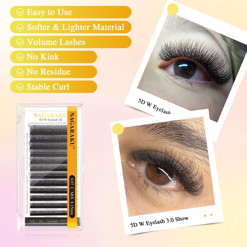 NAGARAKU 5D W Shape Eyelash Extension VERSION 3.0 lash Supplies