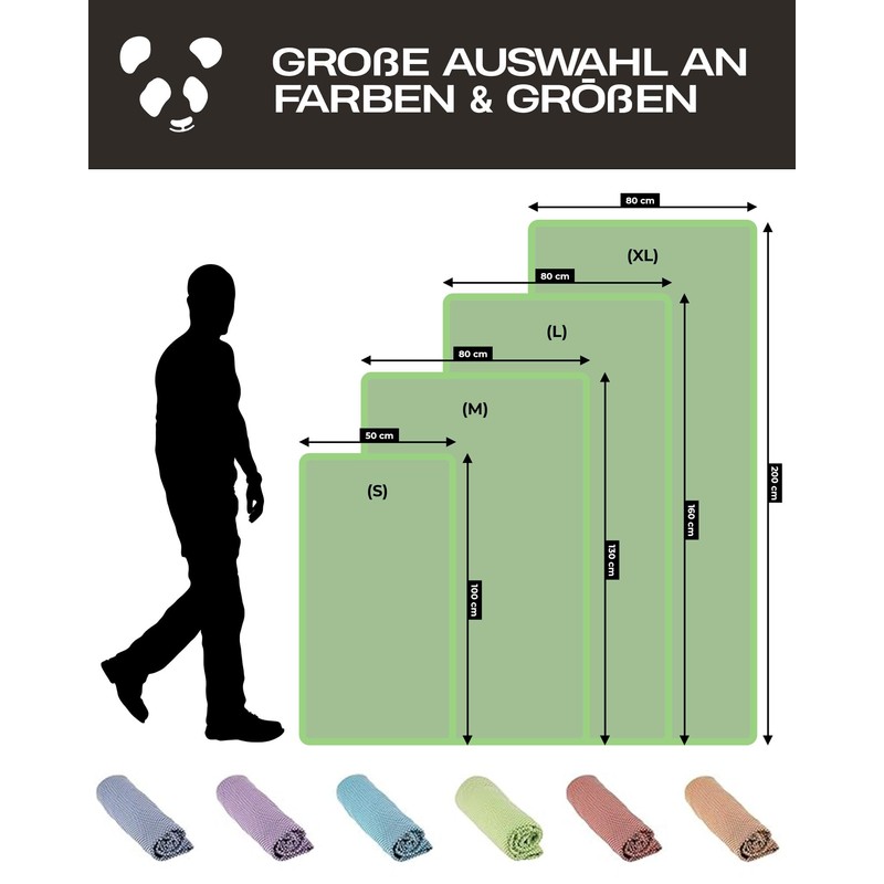 PRIME ART WOOD Bamboo Travel Towel 100 x 50 cm