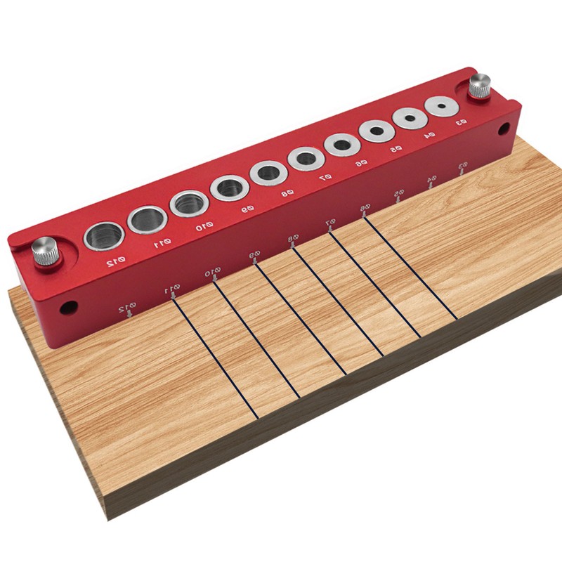 Hole Jig Wood Dowel Punch Locator 10 in 1 45°