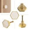 GDICONIC 27mm Gold Brass Cabinet Door Drawer Knobs Home Kitchen