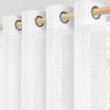 Mrtrees Voile Curtains in Linen Look, Short Curtains with Eyelets