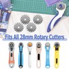 Mesee 5Pcs Pinking Rotary Cutter Blades 28mm Wave Rotary Blade