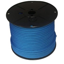3/8" Blue Double Braided Nylon Anchor/Dock Line Rope (50 feet Hank)