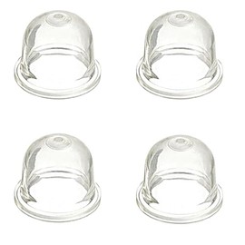 Uorimy 4-Pack Transparent Carburetor Small Primer Bulb Replacement for 188-12 188-12-1 188-14 188-14-1 ZAMA 0057030 Sthil 41331212700 Echo 12318140630 Homelite 01201 UP04802 Carb Primer Bulb (19mm)