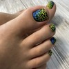 Leopard Press on Toenails Short Square Fake Toe Nails with