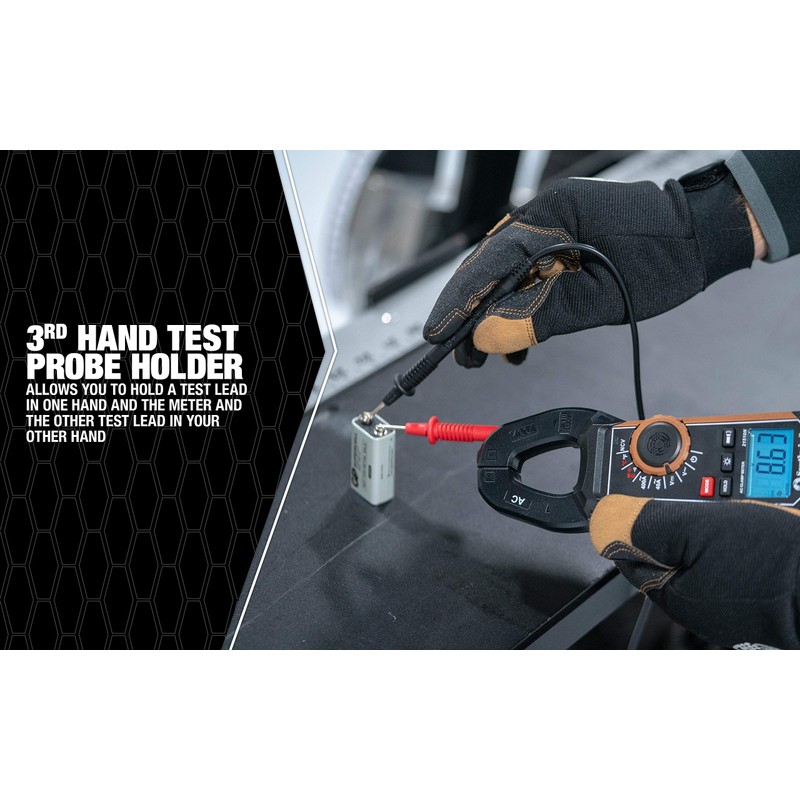 Southwire 21510N clamp meter, third-hand test probe holder, 400A AC