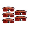 Castanai US 5PCS Red Eye Protection Glasses Teeth Whitening For Dentist Spectacles Goggle Glasses Protective Eye