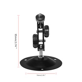 Toolzia 4Pcs Metal Ring Camera Mount,Camera Wall Mount Cctv Camera Bracket Stand Holder (Black)
