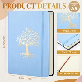 Dispowreath 10 Pack Lined Journal Notebook A5 Leather Hardcover Journals for Writing 200 Pages 10 Colors Notepad for Travel Work School Office Business Note Taking Diary 5.7" x 8.3" (Vibrant Color)