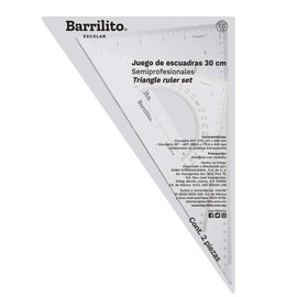 Barrilito 2031JE Juego de 2 Escuadras Semi-Profesionales, 29 x 21 cm