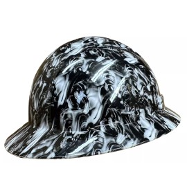 TrueCrest  Skulls Hydro Dipped Full Brim Hard Hat with 4 Point Suspension
