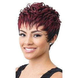 Diana Bohemian Wig Synthetic 100% Futura Short Boycut Pixie Style - WigHERMES (1B)
