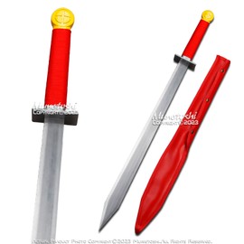 Munetoshi 37” Scarlet Short Sword Fantasy Anime Video Game Stainless Steel Decoration Prop