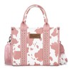 Wrangler Dreamy Cow Print Concealed Carry Tote/Crossbody:_Tan