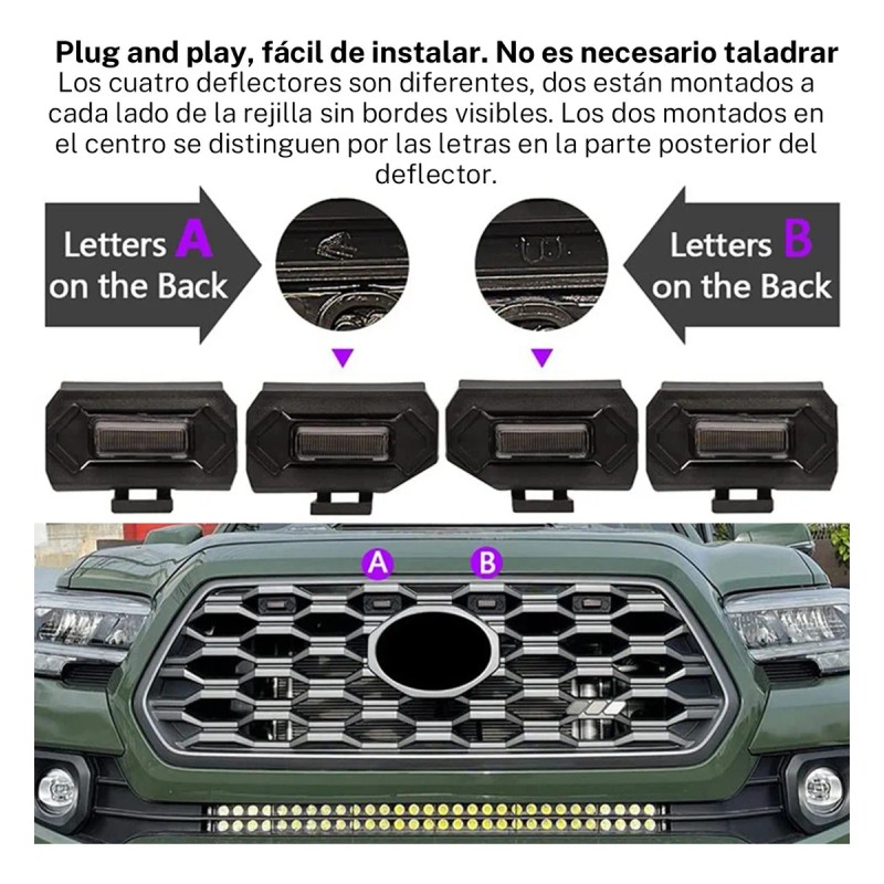 Luces Led De Parrilla Delantera M54 Piezas Para Raptor Off