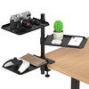 POWNEW 3 Tier Metal Clamp On Desk Shelf - 360°