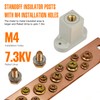 Copper Grounding Bar Kit, 7.8" Copper Bus Bar Ground Bus