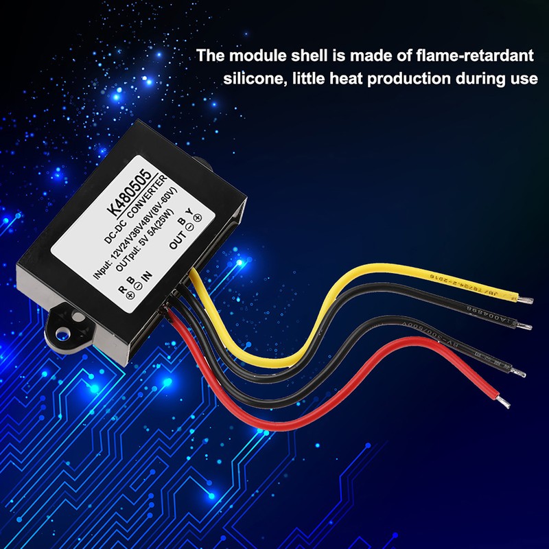 DC-DC 12V/24V/36V/48V to 5V 5A Buck Converter Step Down Power