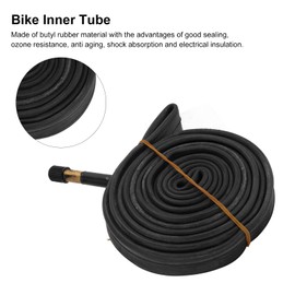 2 Piezas de Tubo Interior de Bicicleta 700x23C Tubo de Neumático de Goma de Butilo con Reemplazo de Válvula América de 48 Mm para Accesorio de Ciclismo de Carretera Bicicletas y