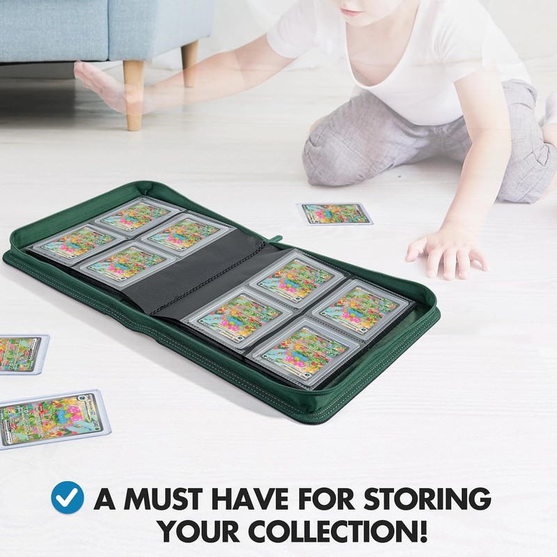 FunGuys Toploader Binder, Trading Card Binder Storage,128 4 Pocket Top