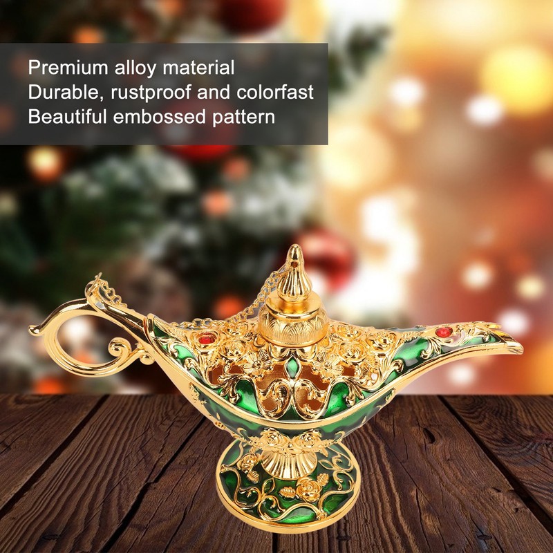 Magic Genie Lamp Exquisite Colorfast Eye Catching Alloy Embossed Pattern