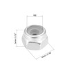 sourcing map M2 x 0.4mm Nylon Insert Hex Lock Nuts,