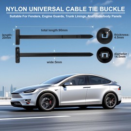 100 Pcs Nylon Universal Cable Tie Buckle, 2025 New Heavy Duty Self-Locking Nylon Zip Ties Holder, Multipurpose Plastic Cable Ties Tool Black Zip Ties for Quick Fastening, Car, Home Daily Repair