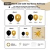FOTIOMRG Black and Gold Balloons Garland Arch Kit, 5 10