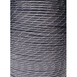 550 Paracord Black Reflective 100 Feet