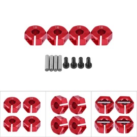 Hex Hub A Mount Wheel Hex A 1/10 for Sc RC Car 12mm Universal Wheel Hex Hub A (7.0MM Red)